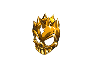 Sticker Gold skull